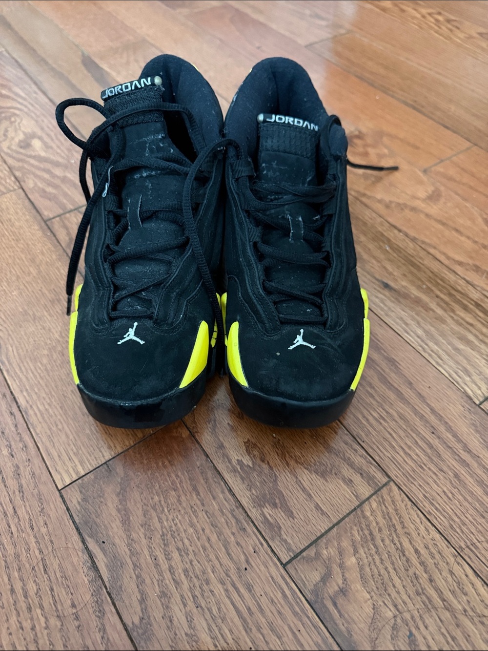 Jordan Men’s Black with Yellow Accent Sneakers